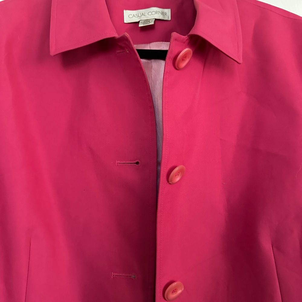 EUC Hot Pink Trench Coat - Picture 3 of 6